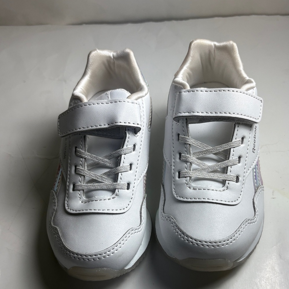 Reebok Kids White Sneakers with Velcro Closure